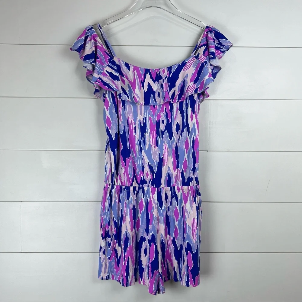 Lilly Pulitzer Medium Klea Shorts Romper Amethyst - Picture 2 of 8